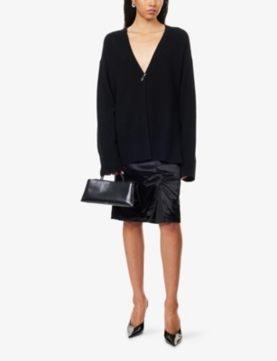 GRACE LING: Claw Oversized Cashmere Knit Cardigan