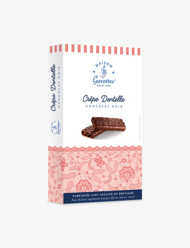 Gavottes Crepe Dentelle Covered in Dark Chocolate 100g