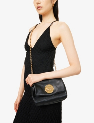 CHLOÉ WOMENS BLACK HERITAGE LEATHER CROSS BODY BAG 