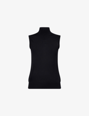 S MAX MARA: Slalom Sleeveless Wool Top