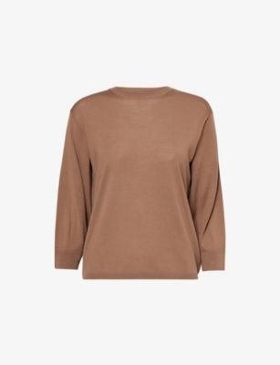S MAX MARA: Amico Three-Quarter-Sleeves Wool Jumper