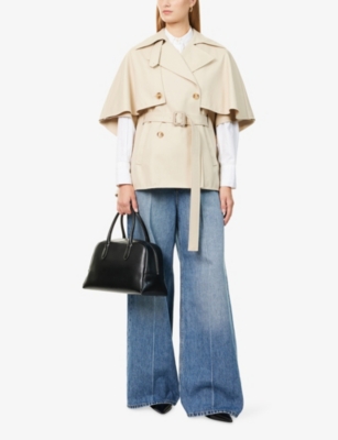 Max Mara Sigfrid Short Trench In Neutral