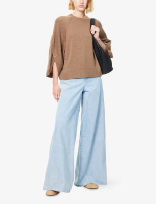 Max Mara Womens  Affari Wide-leg Denim Jeans