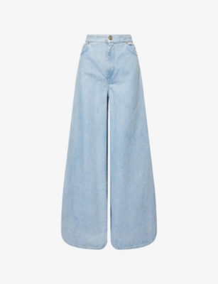 Max Mara Womens  Affari Wide-leg Denim Jeans