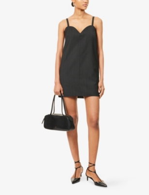 MAX MARA: Elam Striped Wool Mini Dress