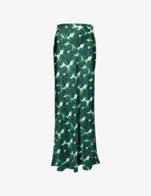 MAX MARA: Recital Floral-Print Silk Maxi Skirt