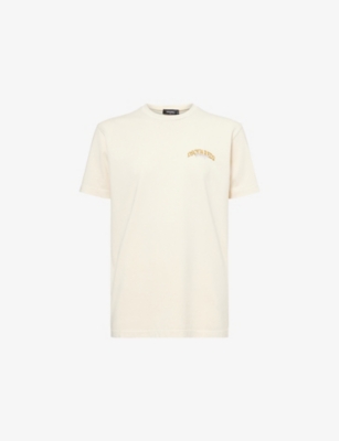 Dsquared2 Mens Light Beige Logo Graphic-print Cool-fit Cotton T-shirt In Neutral
