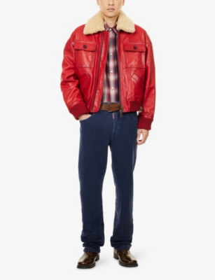 DSQUARED2: Faded-Wash Straight-Leg Denim Trousers