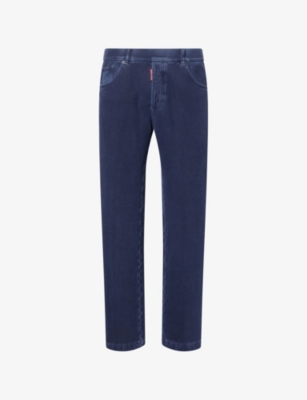 DSQUARED2: Faded-Wash Straight-Leg Denim Trousers