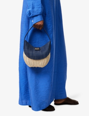 RODO: Laurelle Willow Denim and Woven Shoulder Bag