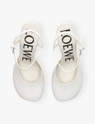LOEWE: Toy 90 Ankle Strap Leather Pumps
