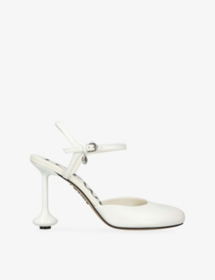 LOEWE: Toy 90 Ankle Strap Leather Pumps
