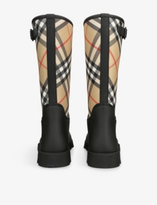 BURBERRY: Rubber Marsh Stamp High Boots​
