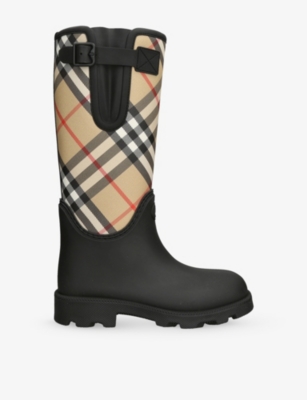 BURBERRY: Rubber Marsh Stamp High Boots​