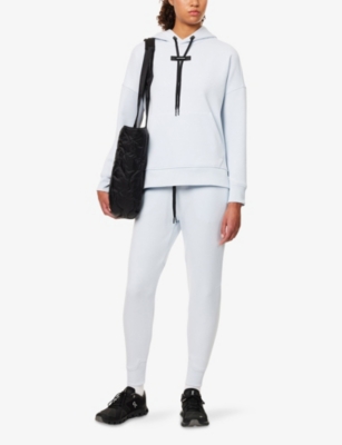 ON: Logo-Print Zip-Slit Jersey Hoody