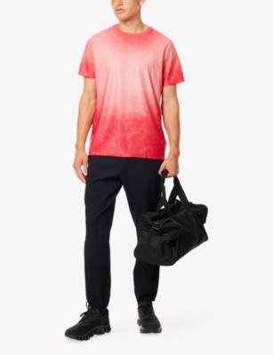 On Mens Red Pace Mesh Jersey T-shirt In Red