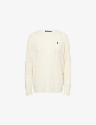 POLO RALPH LAUREN: Cable-Knit Round-Neck Wool And Cashmere Jumper