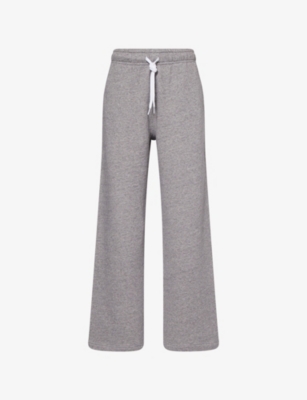 Womens Polo Ralph Lauren Drawstring Wide-Leg Cotton-Blend Jogging Bottoms