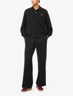 POLO RALPH LAUREN: Brand-Embroidery Long-Sleeves Cotton-Blend Polo Sweatshirt