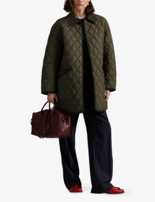 POLO RALPH LAUREN: Logo-Embroidered Quilted Woven Coat