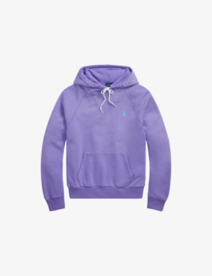 POLO RALPH LAUREN: Logo-Embroidered Relaxed-Fit Cotton-Blend Hoody