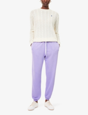 POLO RALPH LAUREN: Elasticated-Cuffs Straight-Leg Cotton-Blend Jogging Bottoms