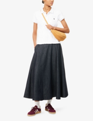 POLO RALPH LAUREN: Cable-Knit Short-Sleeves Cotton Polo Shirt