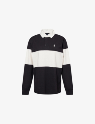 POLO RALPH LAUREN: Contrast-Panel Long-Sleeves Cotton-Jersey Rugby Shirt