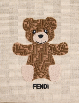 Fendi Multi-coloured Embroidered-logo Canvas Toiletry Case In Multi