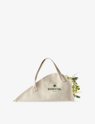 SOWVITAL: Large Love Thy Flowers Cotton Flower Tote Bag