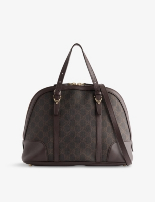 RESELFRIDGES: Pre-Loved Gucci Supreme Dome Canvas Top-Handle Bag