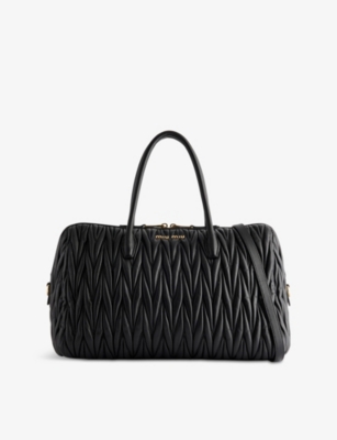 RESELFRIDGES: Pre-Loved Miu Miu Nappa Zip Leather Top-Handle Bag