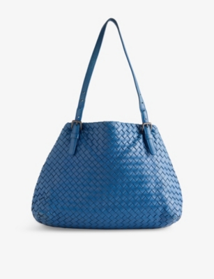 RESELFRIDGES: Pre-Loved Bottega Veneta Medium Intrecciato Cesta Leather Tote bag