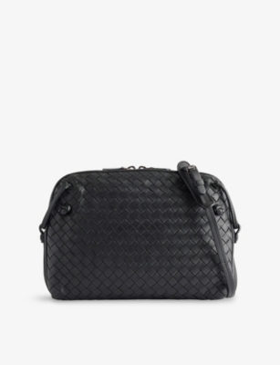 RESELFRIDGES: Pre-Loved Bottega Veneta Intrecciato Leather Cross-Body Bag