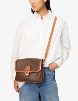 RESELFRIDGES: Pre-Loved Celine Macadam Leather Crossbody Bag