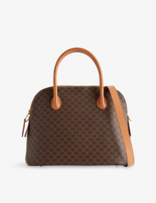 RESELFRIDGES: Pre-Loved Celine Macadam Dome Coated-Canvas Satchel
