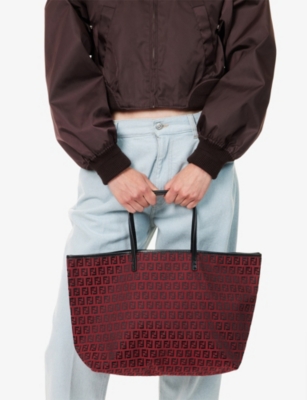 RESELFRIDGES: Pre-Loved Fendi Medium Zucchino Canvas Tote Bag