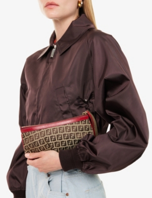 RESELFRIDGES: Pre-Loved Fendi Zucchino Canvas Clutch Bag