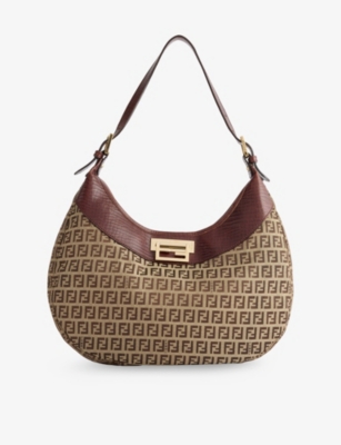 RESELFRIDGES: Pre-Loved Fendi Zucchino Canvas Hobo Bag