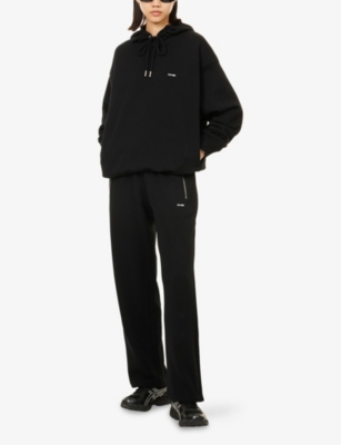 TEAM WANG DESIGN: Logo-Print Relaxed-Fit Cotton-Blend Hoody