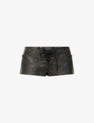 Jaded London Womens  Whipstitch Short-rise Woven Shorts