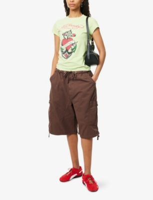 JADED LONDON: Parachute Cargo-Pocket Cotton Shorts