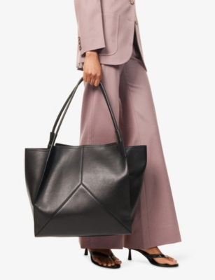 Victoria Beckham Womens Black The Victoria Soft Leather Tote Bag