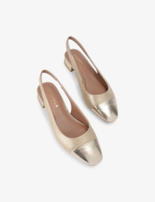 CARVELA WOMENS GOLD AMELIA SLINGBACK FAUX-LEATHER PUMPS EUR 39 / 6 UK 