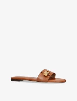 Tom Ford Leather Padlock-detail Slides