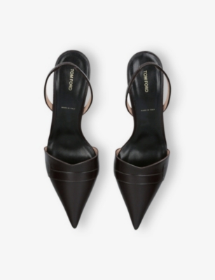 TOM FORD: Eva 55 Leather Slingback Pumps