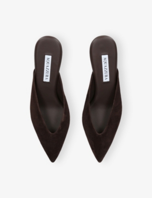 AQUAZZURA: Bisous 65 Suede Heeled Mules