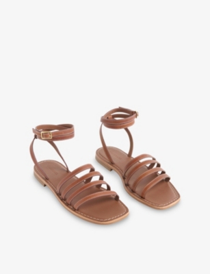 WHISTLES: Bruna Strappy Leather Flat Sandals