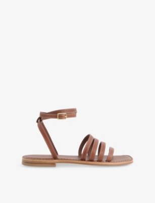 WHISTLES: Bruna Strappy Leather Flat Sandals