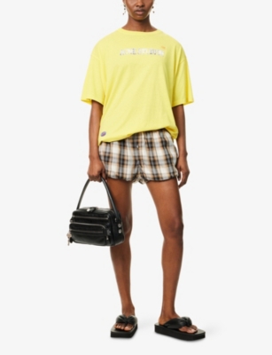 ACNE STUDIOS: Frayed-Logo Short-Sleeve Cotton-Jersey T-Shirt